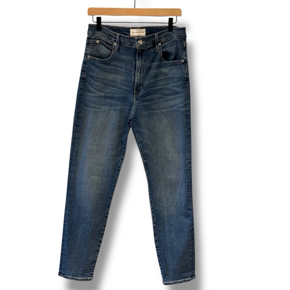 SLVRLAKE Roxy High Rise Straight Leg  Jeans Southern Cross Size 31 Premium Denim